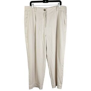 The Reset R Label Slouchy Trousers Unbleached Light Khaki Ivory Size XL $198
